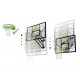 EXIT Galaxy tabellone da basket a parete con cerchio Flex - verde/nero