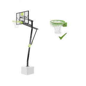 EXIT Galaxy Basketballkorb zur Bodenmontage mit Dunkring - grün/schwarz