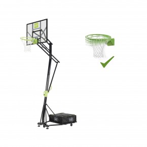 EXIT Galaxy versetzbarer Basketballkorb auf Rädern mit Dunkring - grün/schwarz