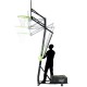 EXIT Galaxy tabellone basket portatile su ruote con cerchio Flex - verde/nero