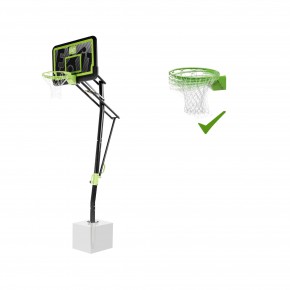 EXIT Galaxy Basketballkorb zur Bodenmontage mit Dunkring - Black Edition