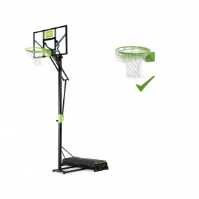 EXIT Polestar canestro da basket portatile con cerchio Flex - verde/nero