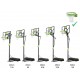EXIT Polestar tabellone da basket portatile con cerchio Flex - verde/nero